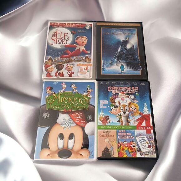 Childrens Christmas DVD Lot x 4 Elf Story Polar Express Mickey Twice Upon A Xmas - Picture 3 of 10